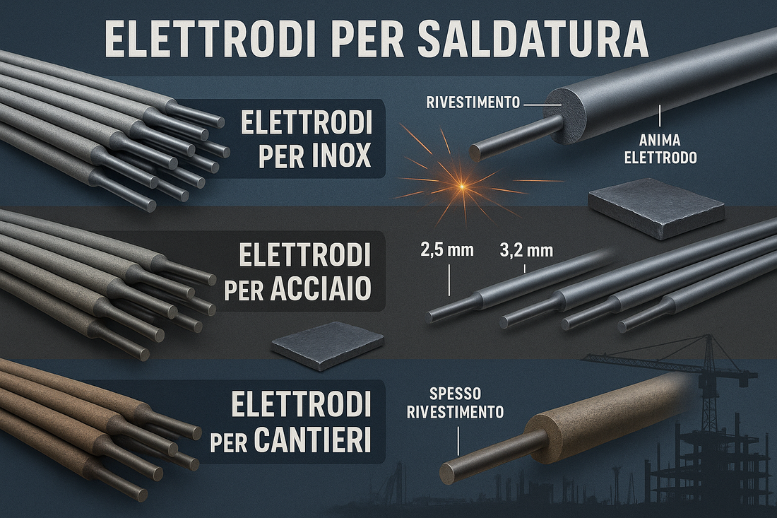 Elettrodi per saldatura: quali scegliere per inox, acciaio e cantieri