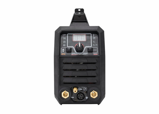 Lincoln Electric Sprinter 200T saldatrice inverter 200A con display e connessioni per saldatura MMA e TIG.