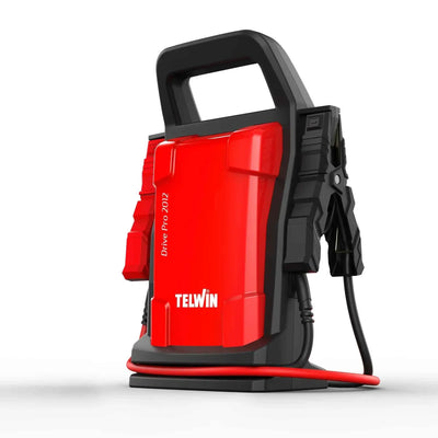 Avviatore al litio Telwin Drive Pro 2012, compatto e potente per avviamenti rapidi di veicoli.