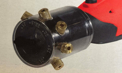 Dettaglio della Telwin TIG Blade, affilatutgsteno a batteria con regolazioni di precisione per elettrodi TIG.