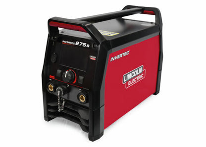 Lincoln Electric Invertec 275S saldatrice inverter MMA TIG DC 400V, progettata per applicazioni professionali ad alta intensità.