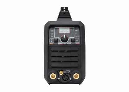 Lincoln Electric Sprinter 200T saldatrice inverter 200A con display e connessioni per saldatura MMA e TIG.