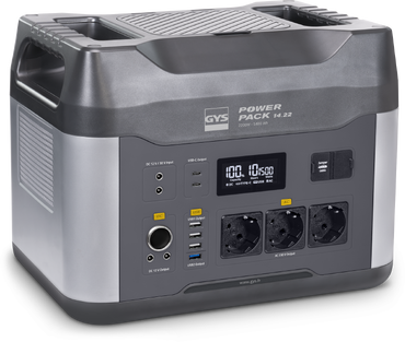 Immagine del Power Pack 14.22 GYS, una stazione di energia portatile con inverter 2000W e batteria LiFePO4.