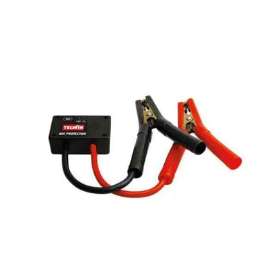 Arc protector Telwin con cavi di collegamento per protezione elettronica da sovratensioni.