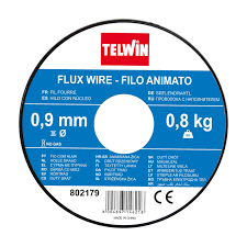Bobina di Filo animato 0,9 mm da 0,8 kg per saldatura, marca TELWIN, design lineare e moderno.