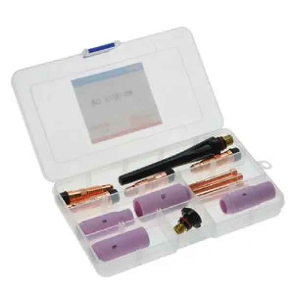 Kit Torcia TIG Set Ricambi Per Torcia TIG - Collett, Corpi, Ugelli In Alluminio E Tappo Posteriore, Compatibile Con Modelli WP 17, 18, 26 (28 Pezzi) Collet Ugelli Alluminio Tig - Foto 13